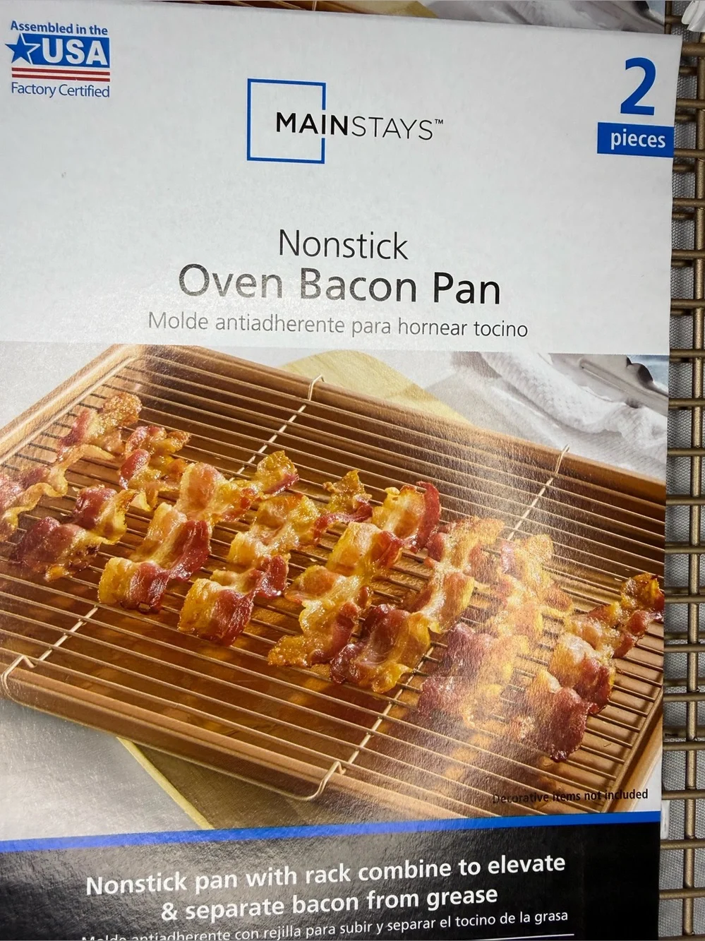 Mainstays Bacon Gold Oven Racks - 2 Pack - Fits 10.5x15.5x1.3 Pan